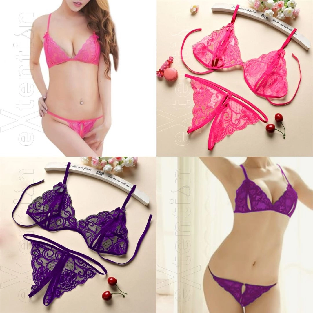Set Barely Laced Bikini Set Stylish Fashionable Trendy Lingerie