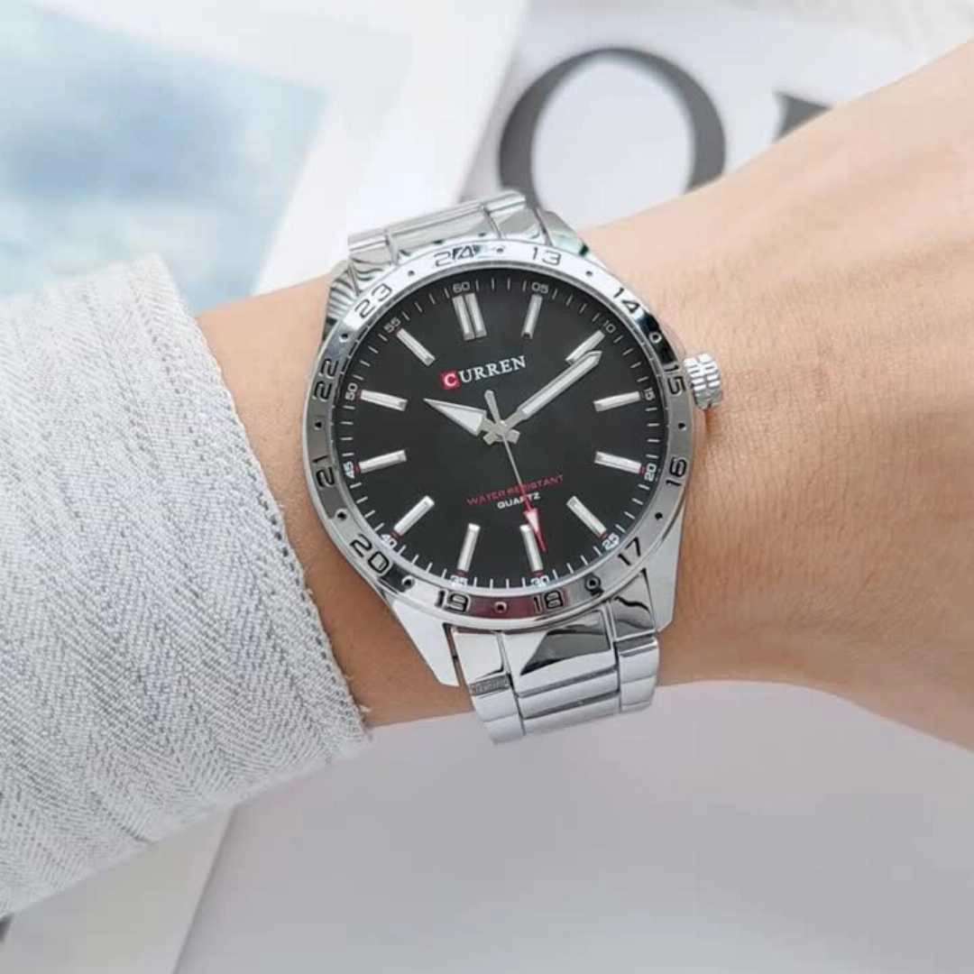 CURREN 8452 Luminous Stainless Steel Quartz Fashion Watch For Men