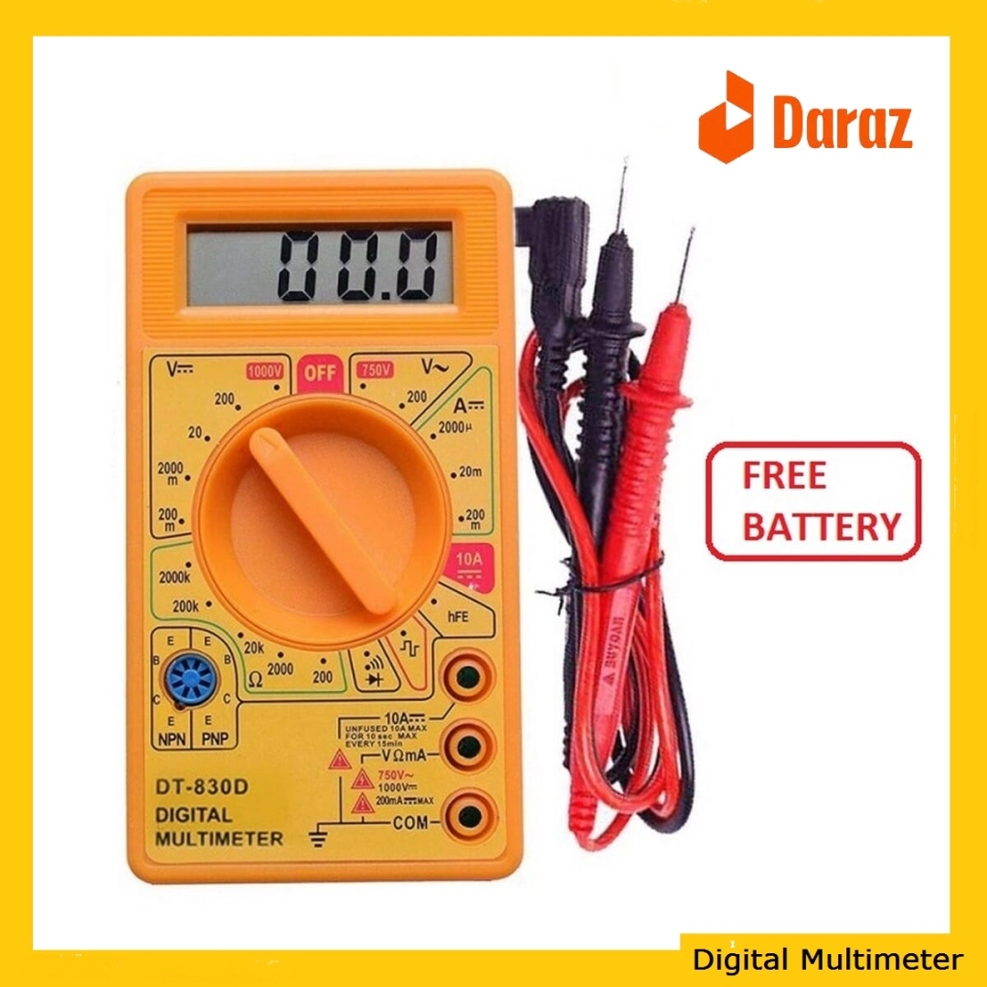Digital Multimeter, Handheld Digital Multimeter LCD Backlight Portable ...