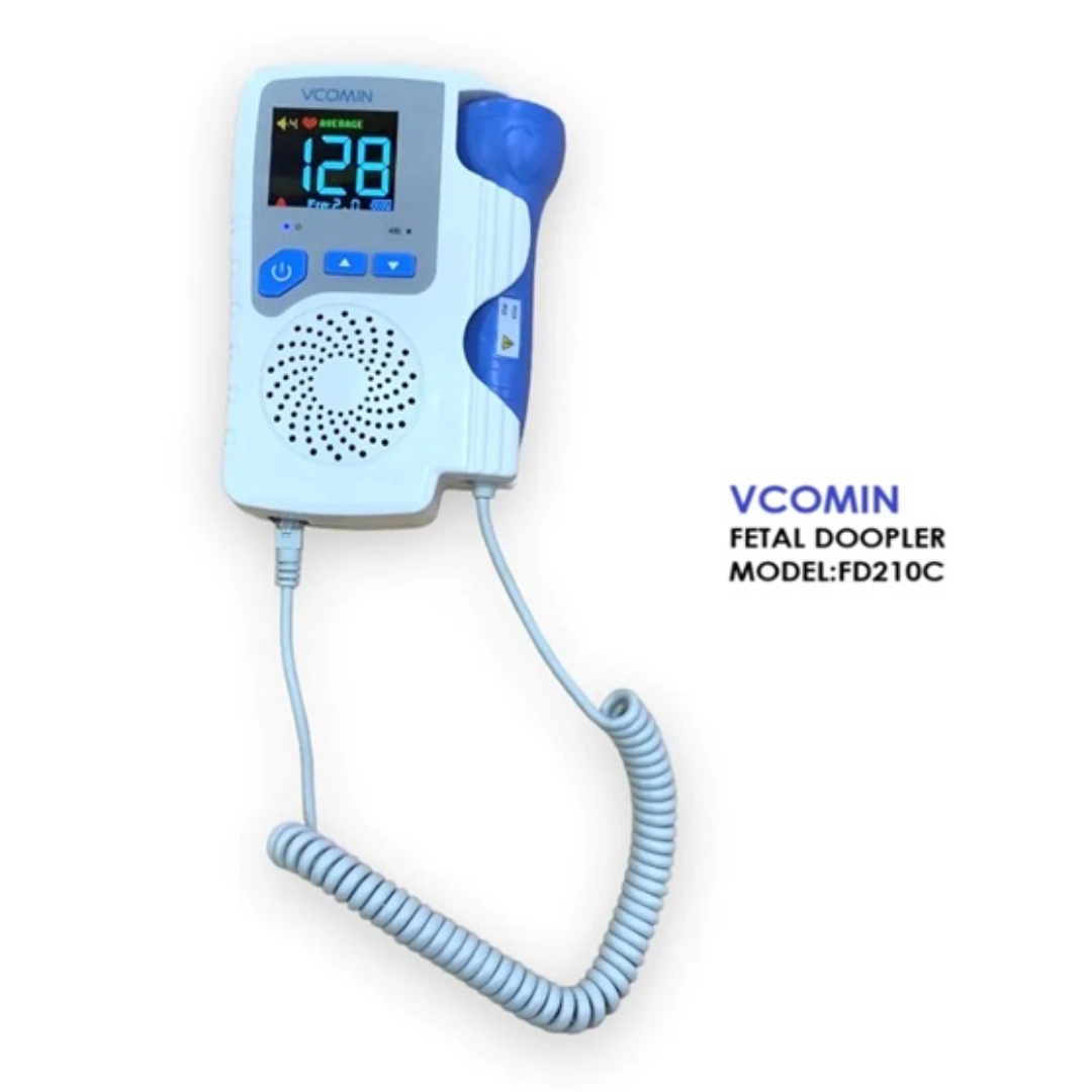 VCOMIN FD210C Rechargable Fetal Doppler Baby Monitor LCD color Display ...