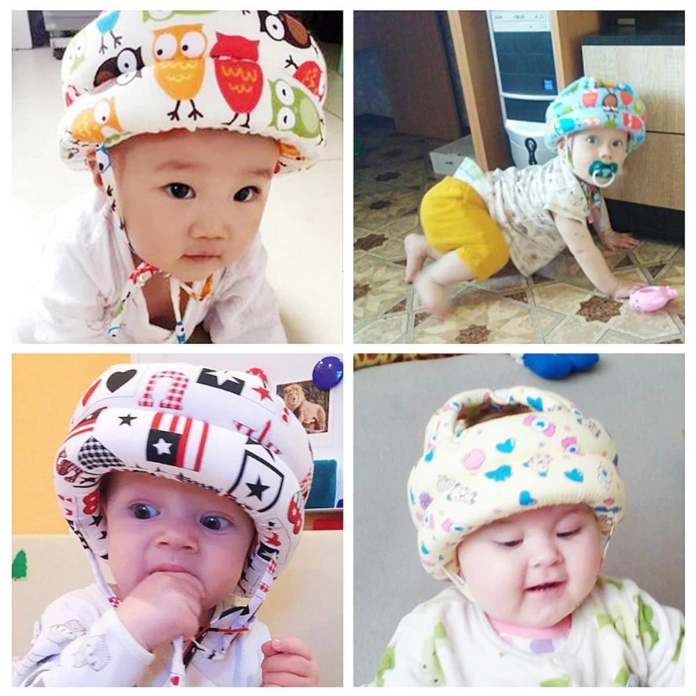 Baby Fall Protection Toddler Walking Safety Helmet Head Protector Adjustable Baby Infant No ...