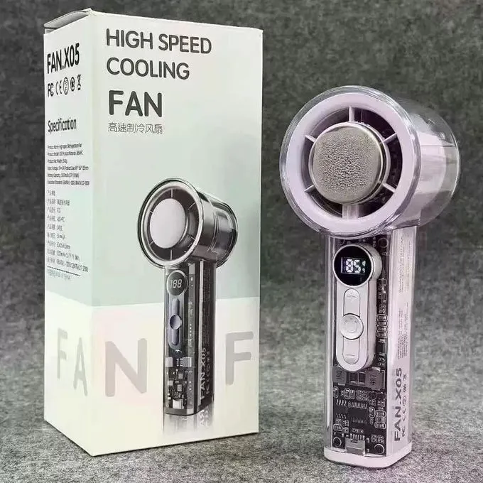 FAN-X05 High Speed Cooling Fan, Transparent Shell Design, Digital ...