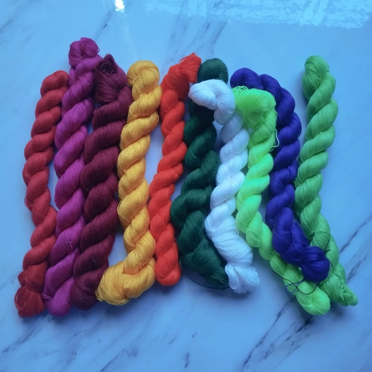 Lacchi Thread-10 colors Multi-color for embroidery and craft work