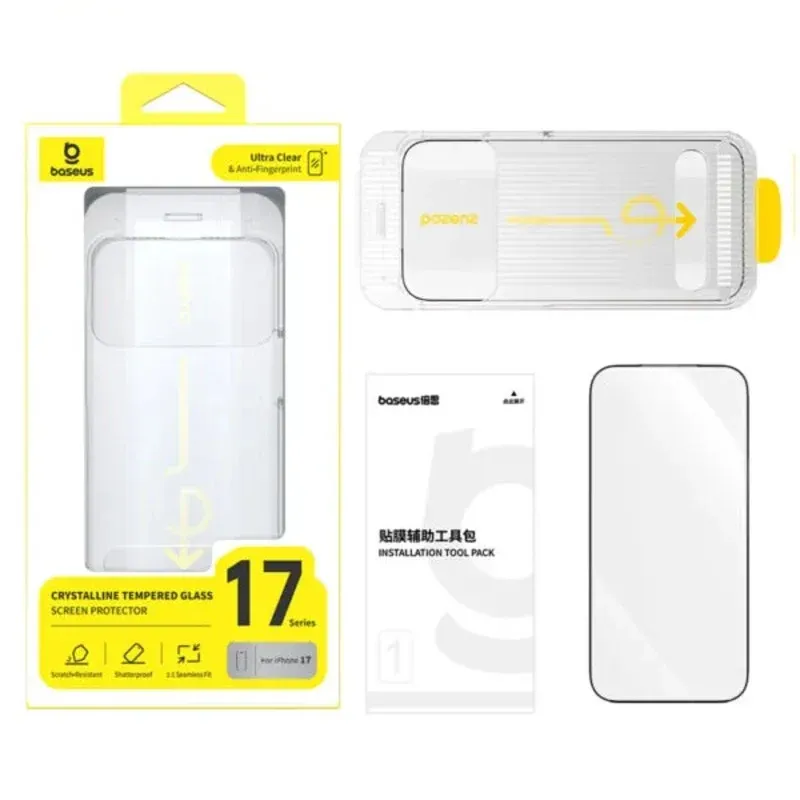 Baseus Screen Protector for iPhone 17 Pro Max Crystalline HD Tempered ...