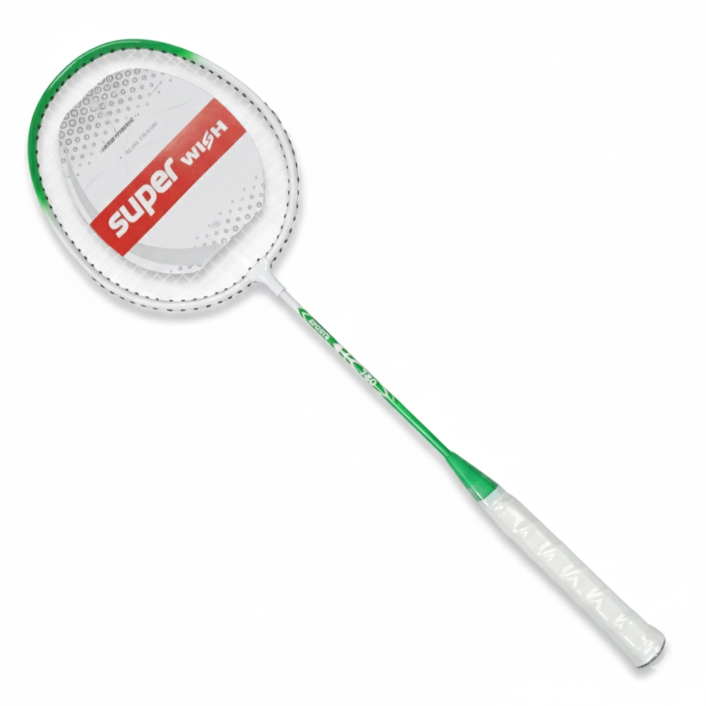 One Piece Racket Super WISH 780 Double Steel Badminton Racket One Piece Racket with Cover