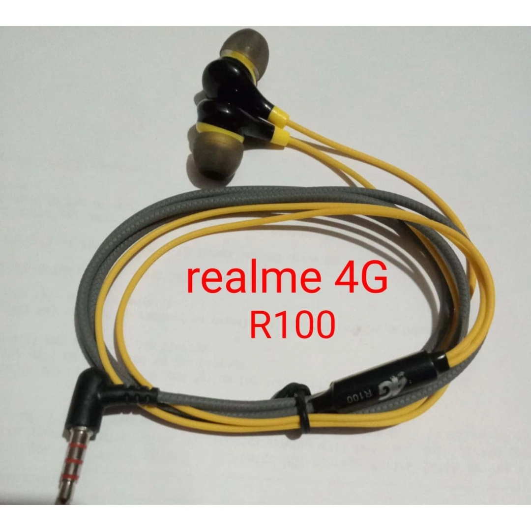 Realme R-100 4G Super Bass Stereo Earphone With Built In Mic Headphone ...