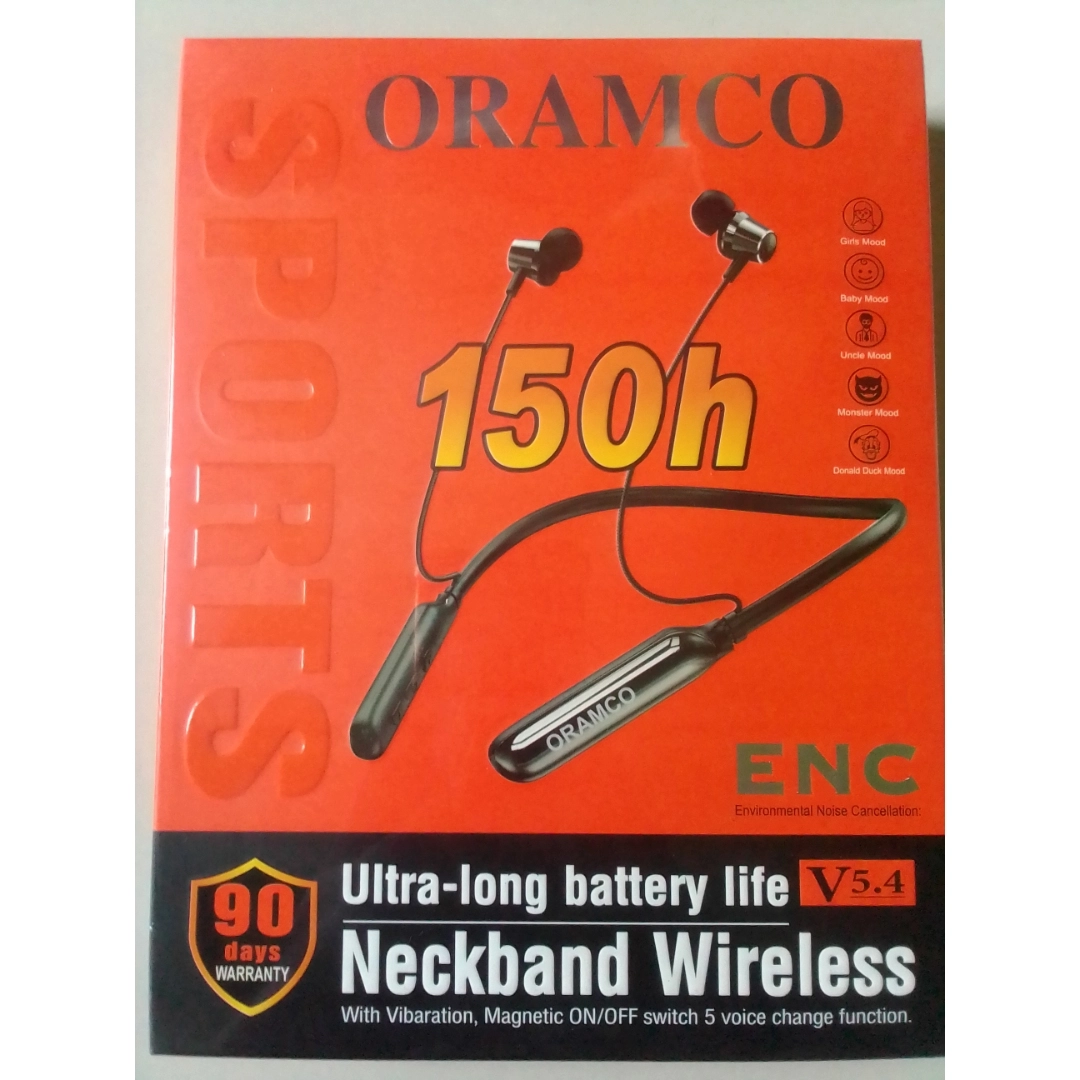 Oramco wireless Neckband Bluetooth Earphone Model Oramco VIP চার্জিং ...