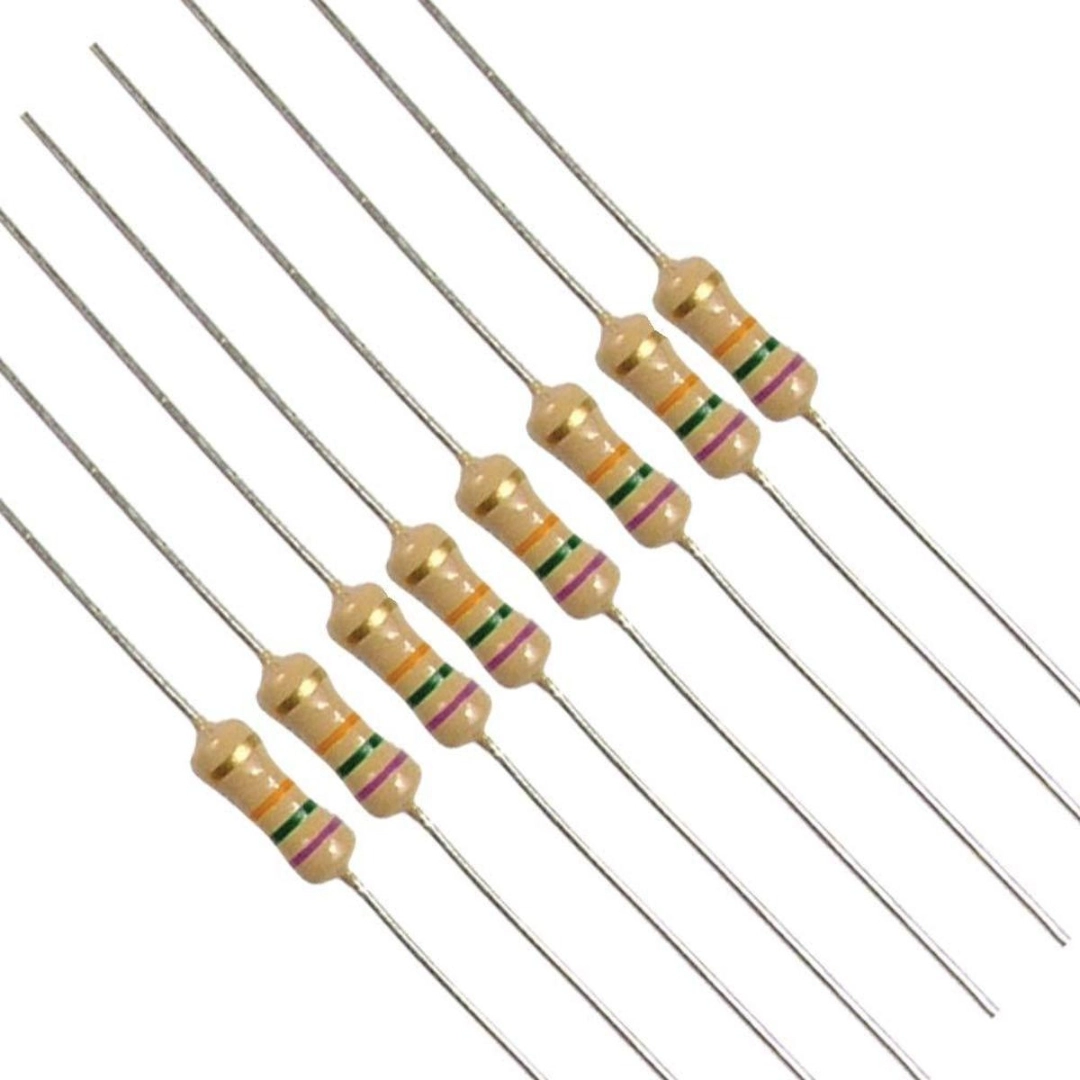 1k Ohm Resistors 1/4 Watt 5% (100 Pieces) by Akram Electronics