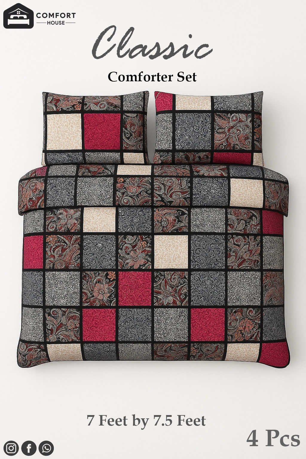 Comfort House Classic Box Design Comforter Set
