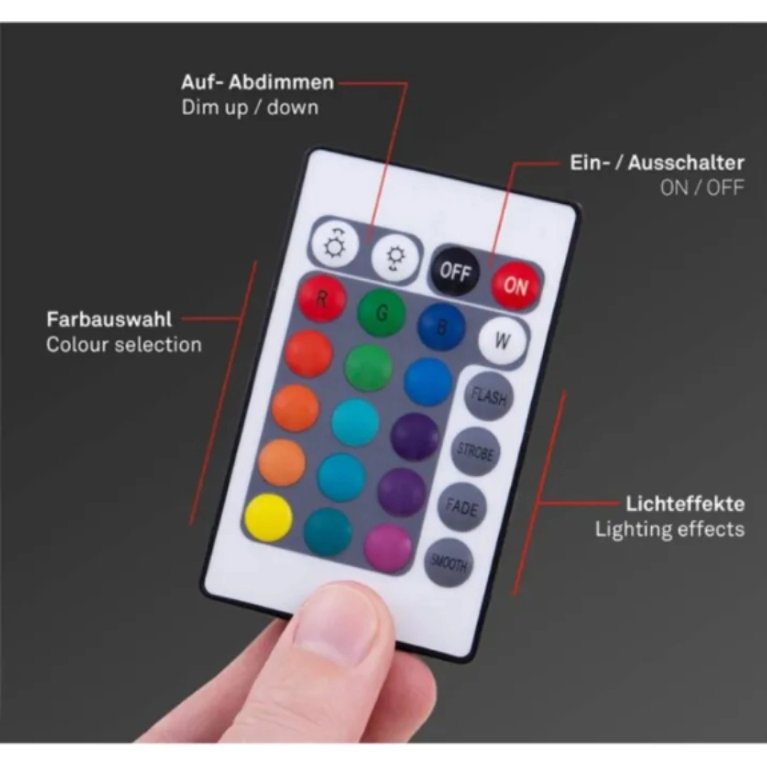 Led Strip Light Remote Control – 24 Button Rgb Controller