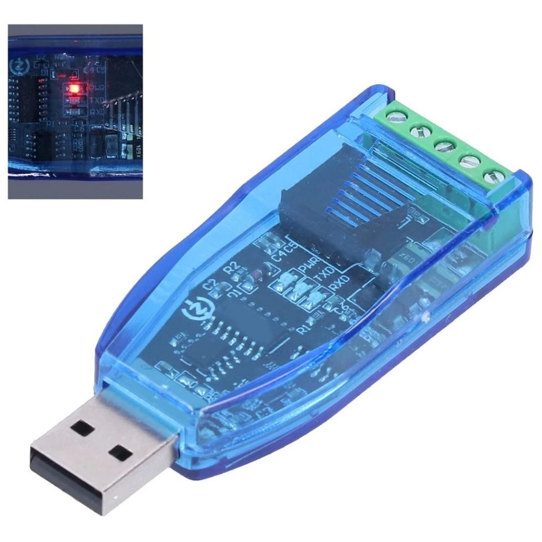 Blue Adapter Module Industrial USB To RS485 Converter Upgrade Protection Converter ...