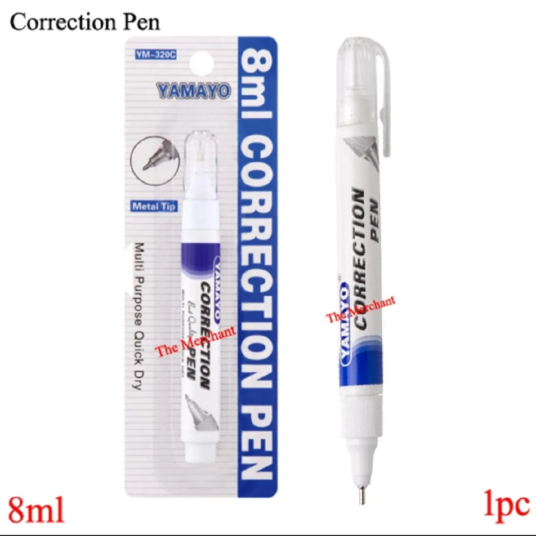 Correction Pen Fluid - 8ml - White Color