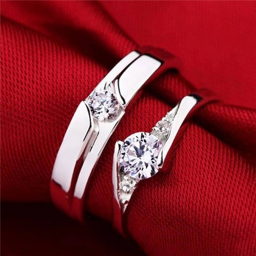 Design Adjustable Couple Finger Rings For Men And Women- 2 Pcs