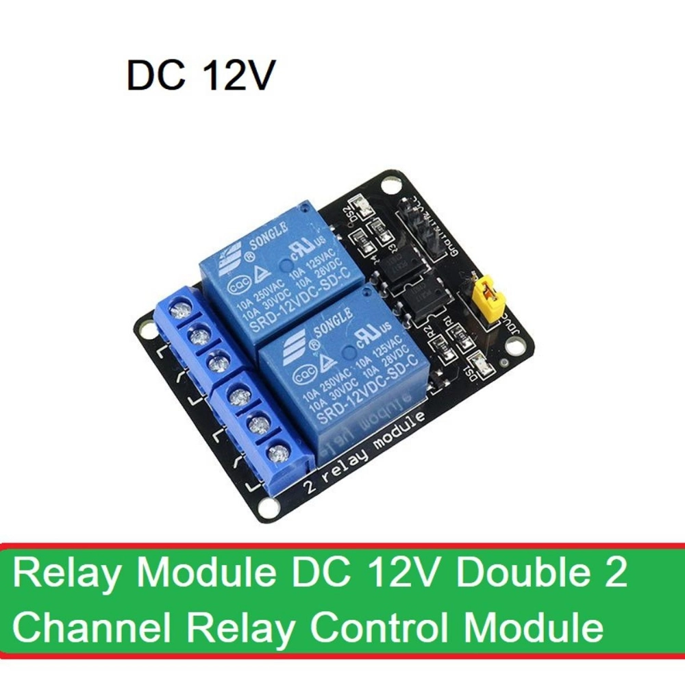 12V 2 Channel Relay Module DC 12V Relay Module 12V Relay Control Module ...