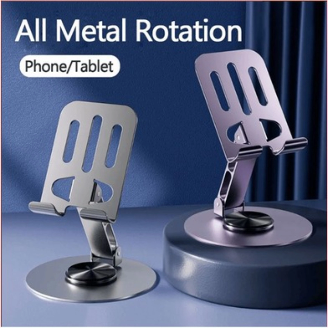 Dev Phone Stand Full Metal Rotatable Foldable Desktop Stand For Mobile andTablet