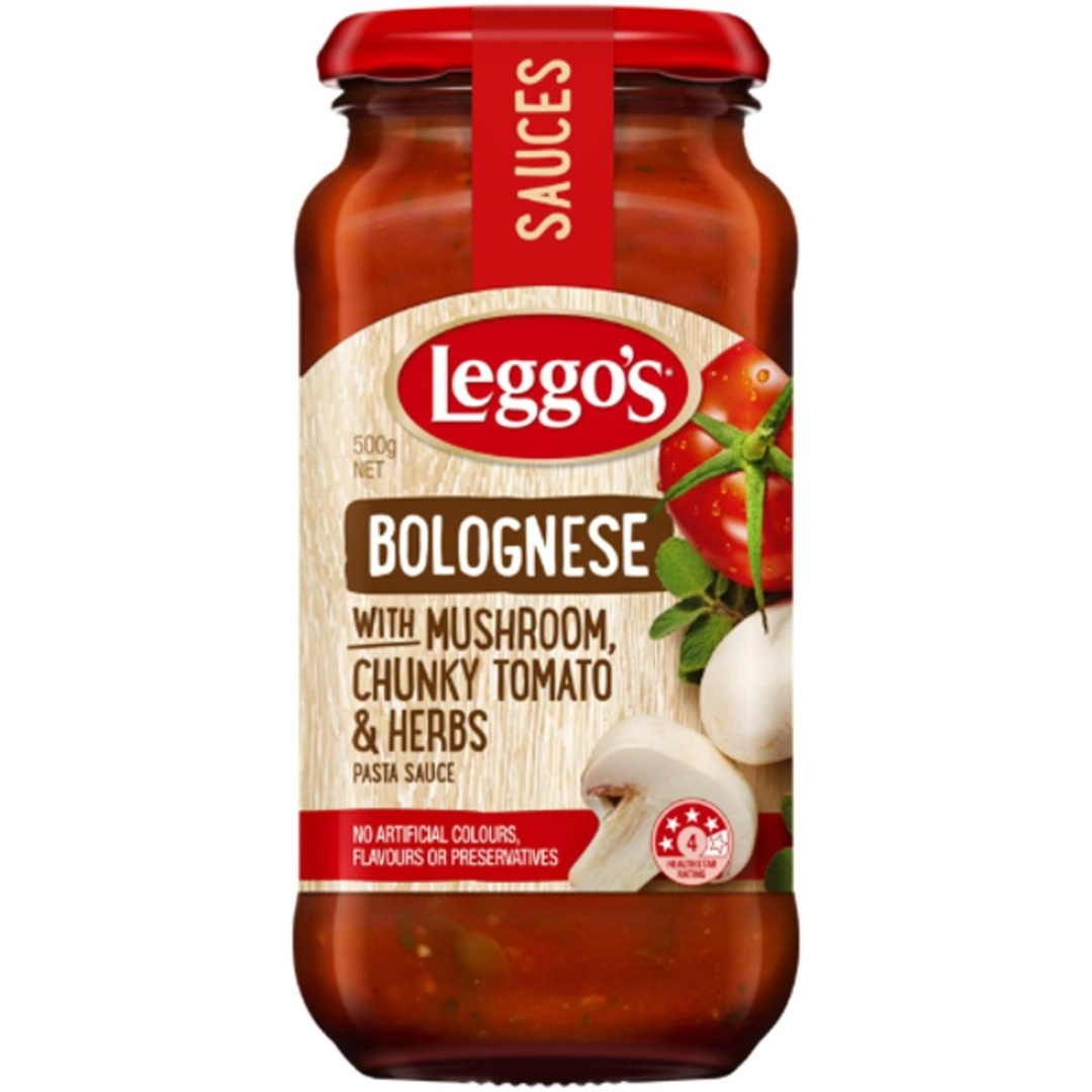 Leggo's Bolognese with Garlic Chunky Tomato & Herbs Pasta Sauce 500g