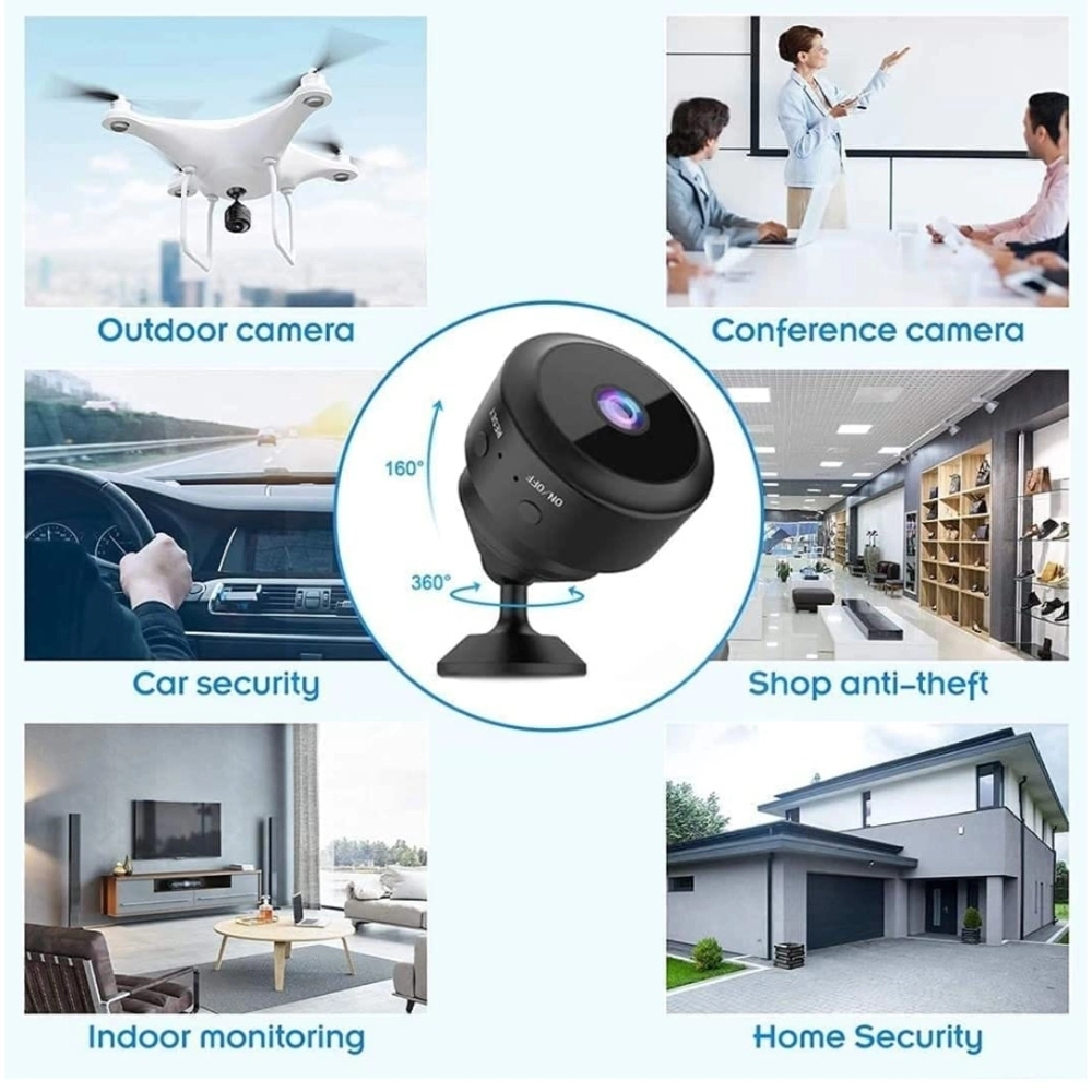 A9 Mini Spy Camera, 1080P HD Mini WiFi Spy Camera for Mobile Viewing ...