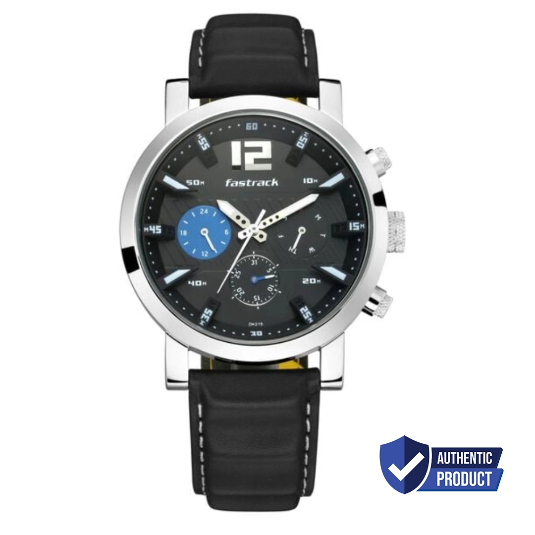 FASTRACK-3227SL01-Fastrack Fastfit Quartz Multifunction Black Dial ...