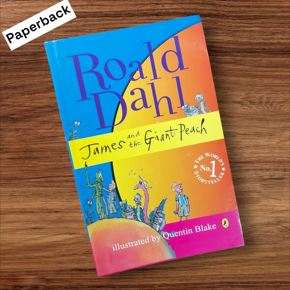 James and the Giant Peach Novel by Roald Dahl (Yellowish - Paperback)