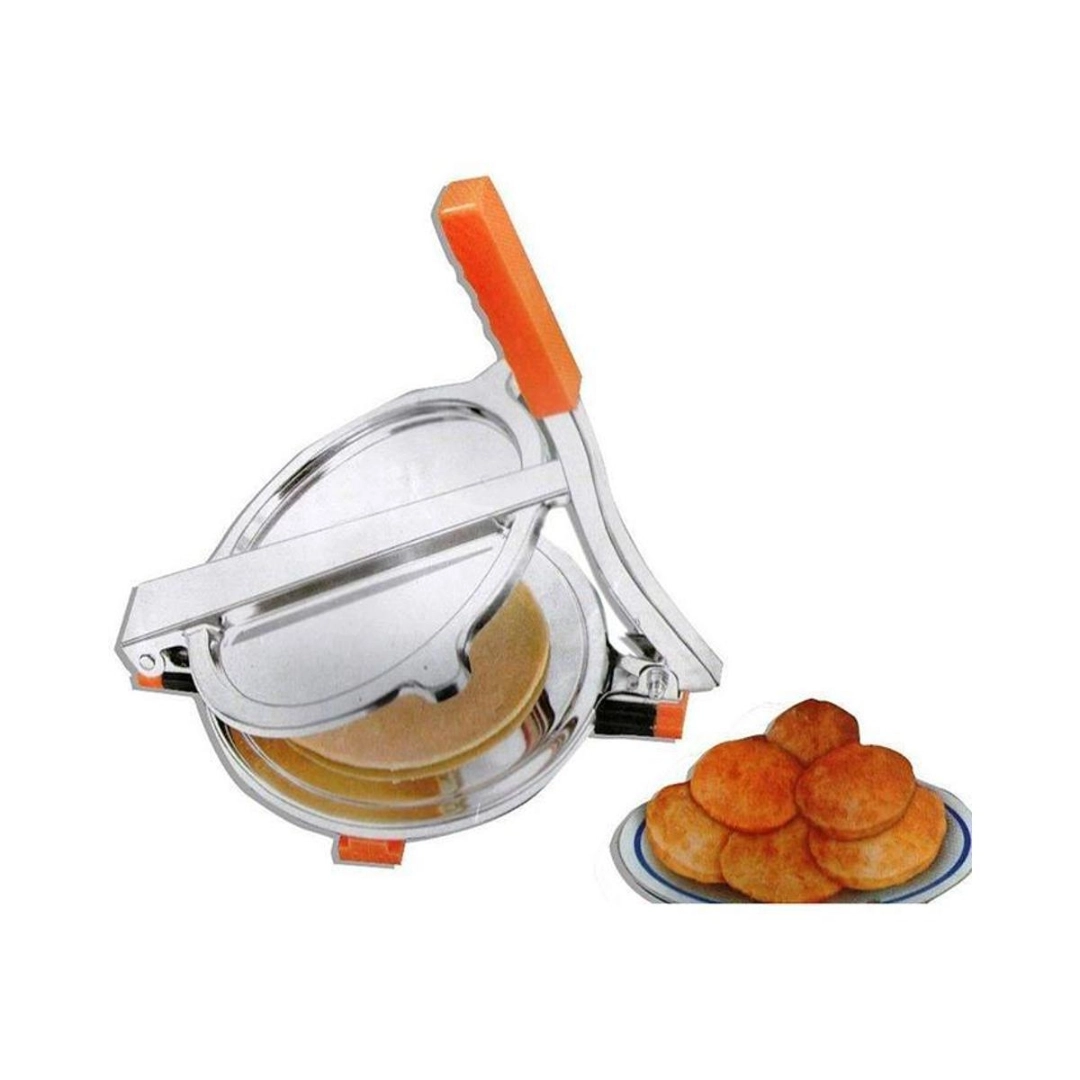 Steel Roti Keeper Stainless Steel Roti Maker/Puri Press - Silver