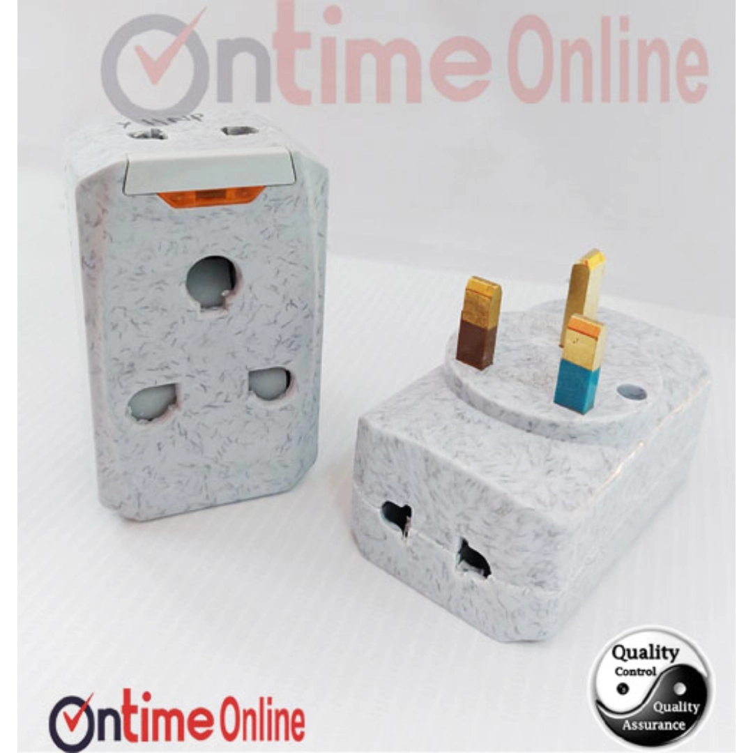 3 Pin Multi Socket (15A to 13A) Heavy Duty Professional.