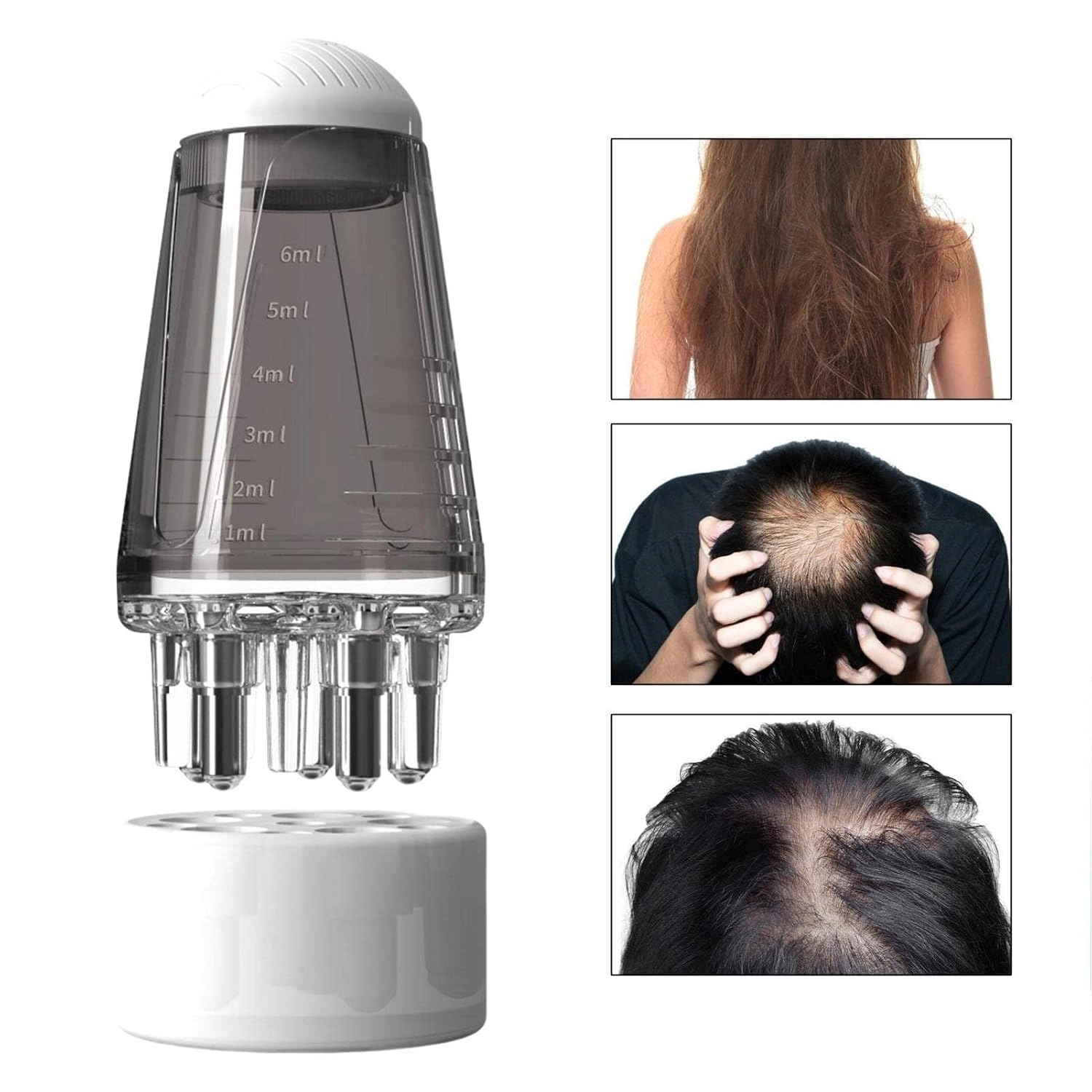 Minoxidil Applicator, Quick Efficient Apply No Messy Hair Serum Applicator Small Minoxidil Applicator Tool Hair Applicator Bottle Minoxidil Brush Scalp A