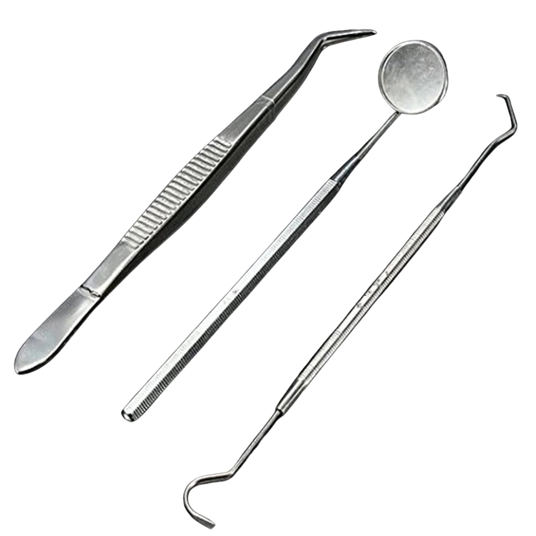 Professional 3 Piece Stainless Steel Dental Instruments Mouth Mirror