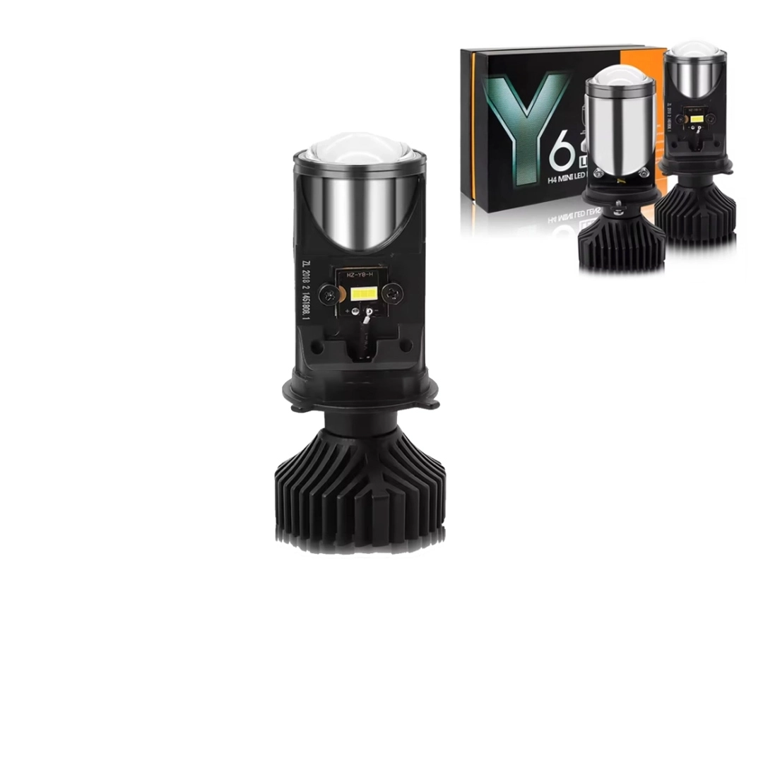 Y6 Super Bright Automotive Headlight bulb | LED H4 Mini Projector Lens ...