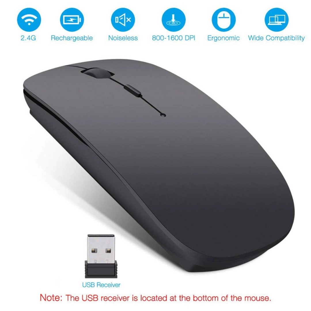 2.4GHz Wireless 1600DPI Optical Pro Mouse Mice For PC Laptop noiseless ...