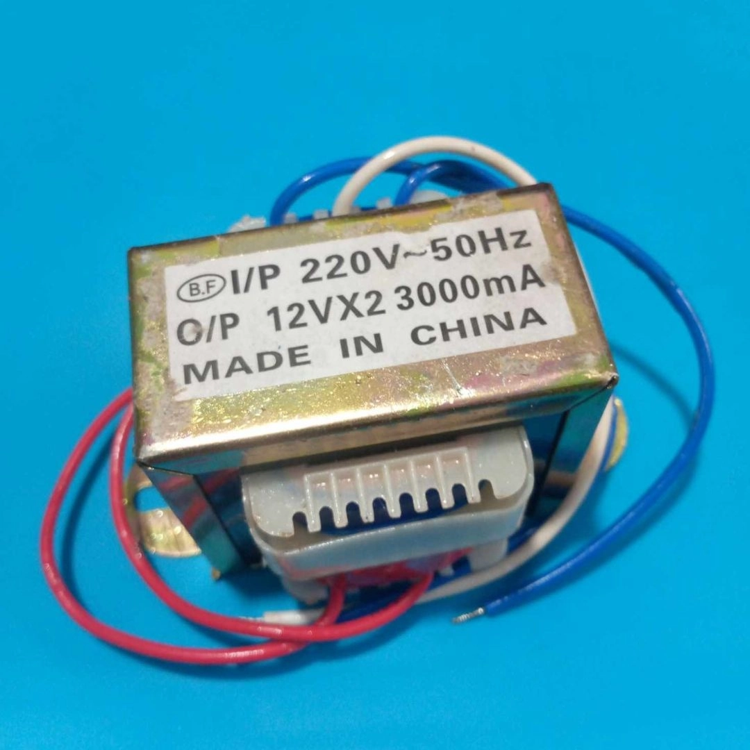 CHINESE 3Amp 12V Transformer 12V-0-12V 3000mA Input AC 220V 50Hz Output ...