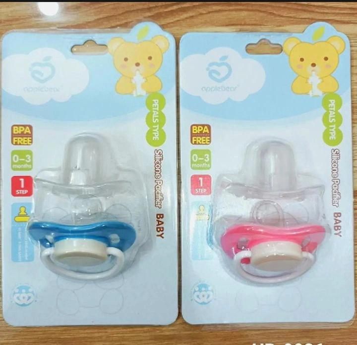 Apple Pacifier Apple Bear 1pcs Food Grade Silicone Baby Pacifiers - Colour as per stock