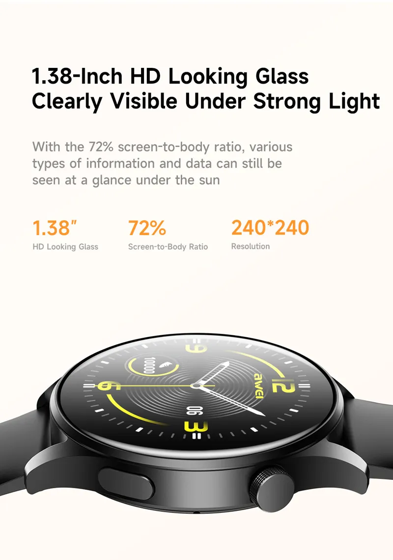 Shell Recharge Chip AWEI H35 IP68 Waterproof Smart Watch