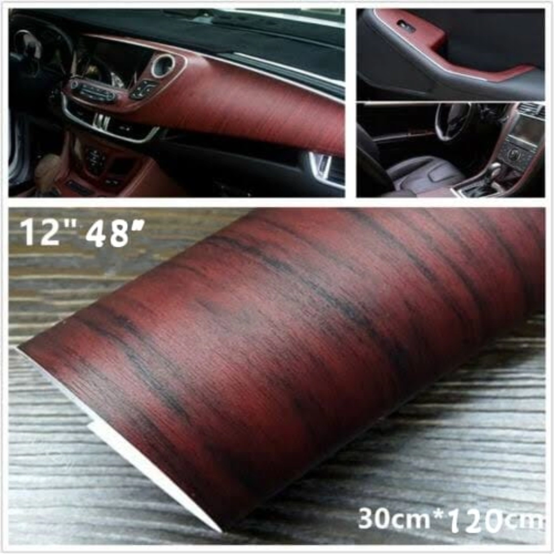 Car Interior Dashboard Diy Wood Textured Grain Vinyl Wrap Sticker Decal ...