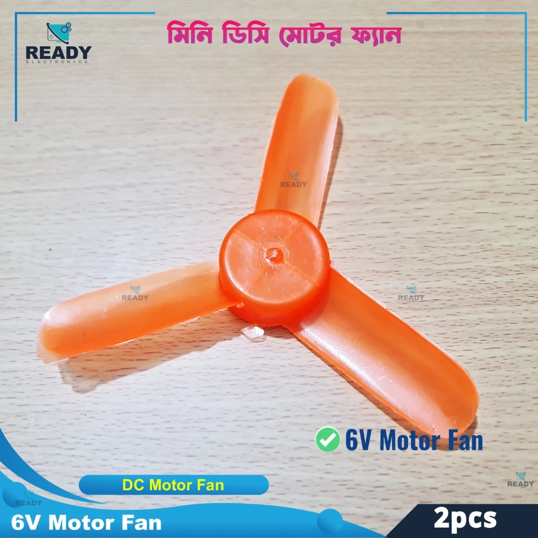 6V Dc Motor Fan- 2Pcs Toy Fan By Akram Electronics