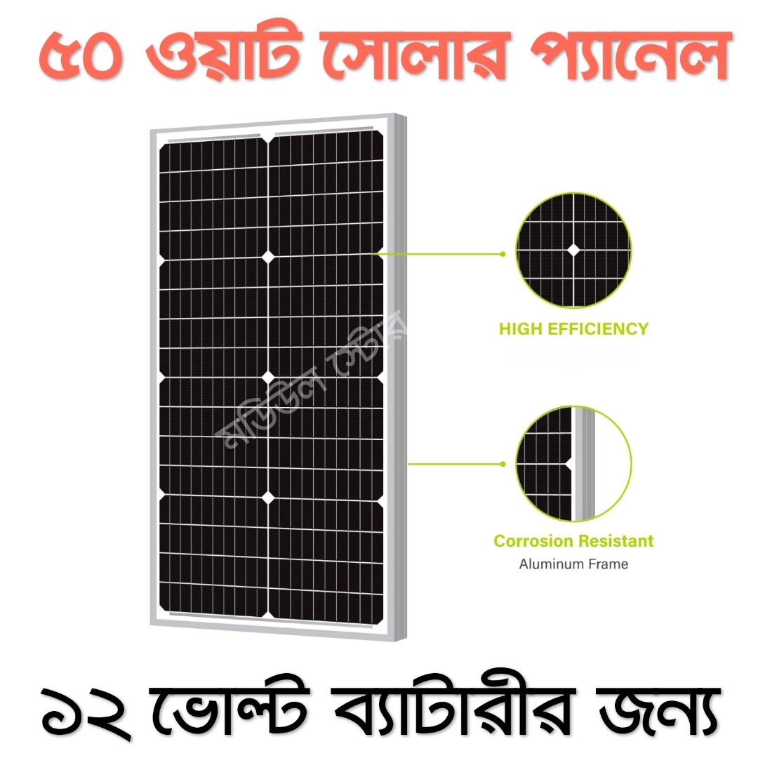 Solar Panel System 18V 50W Solar Panel Module PV Power for 12v Battery ...