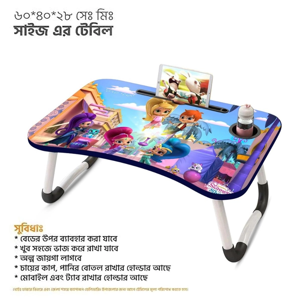 Computer Foldable Cartoon Small Table Foldable Student Dormitory Simple Computer Desk Cartoon ...