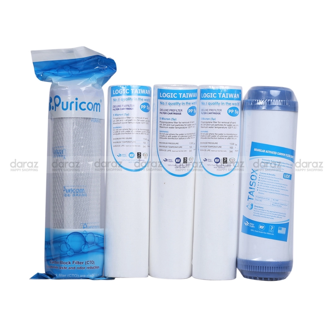 5 Piece set filter Accessories (1 net carbon + 1 box carbon + 3 pc pp ...