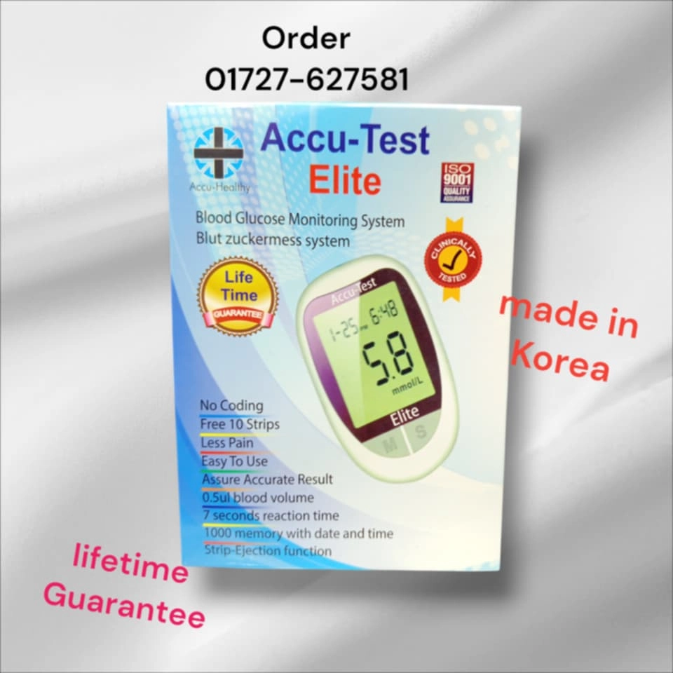 Accu Test Elite Blood Glucose Monitore With 10 Test strip