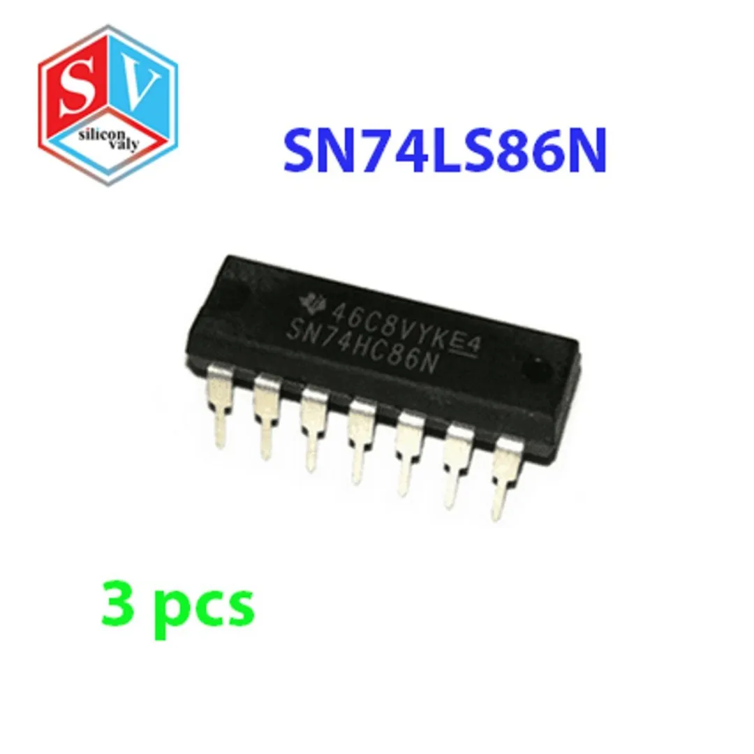 3pcs/lot SN74LS86N HD74LS86P 74LS86 SN74LS86AN DIP-14 Four XOR gate ...