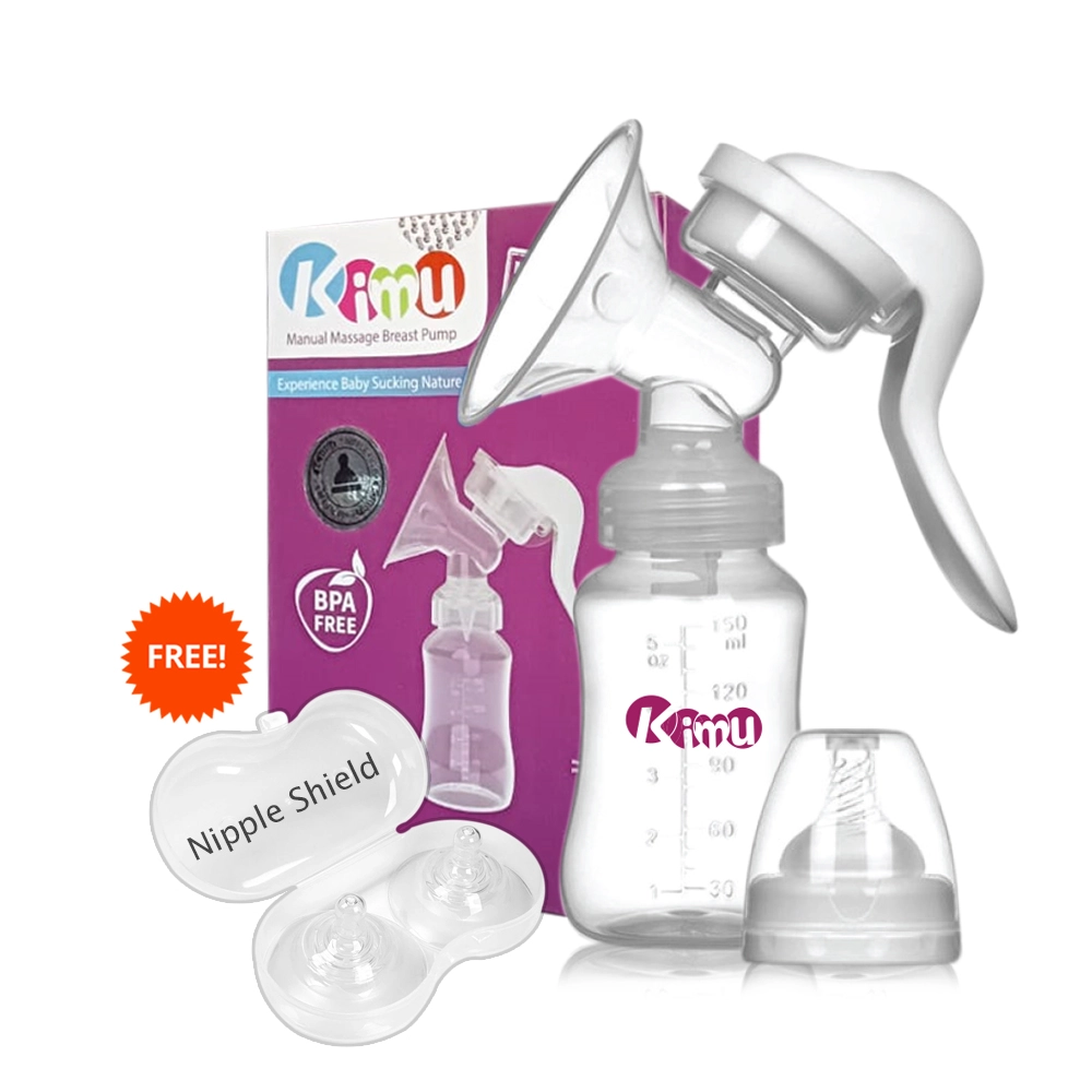 KIMU Manual Breast Pump with Free 2 Pcs Silicone Breastfeeding Nipple ...