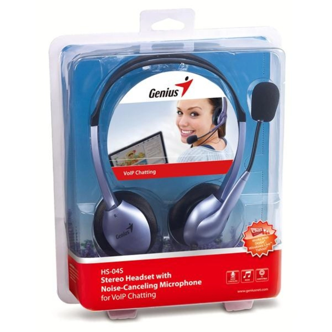 Genius HS-04S | Stereo Headset with Noise-Cancelling Microphone