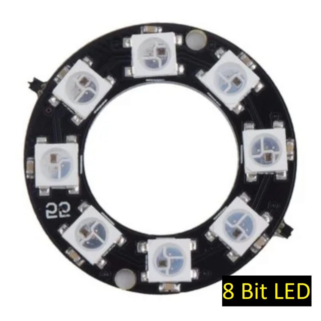 8‑Bit WS2812 5050 RGB LED Ring Full Color Addressable Neo Pixel with ...