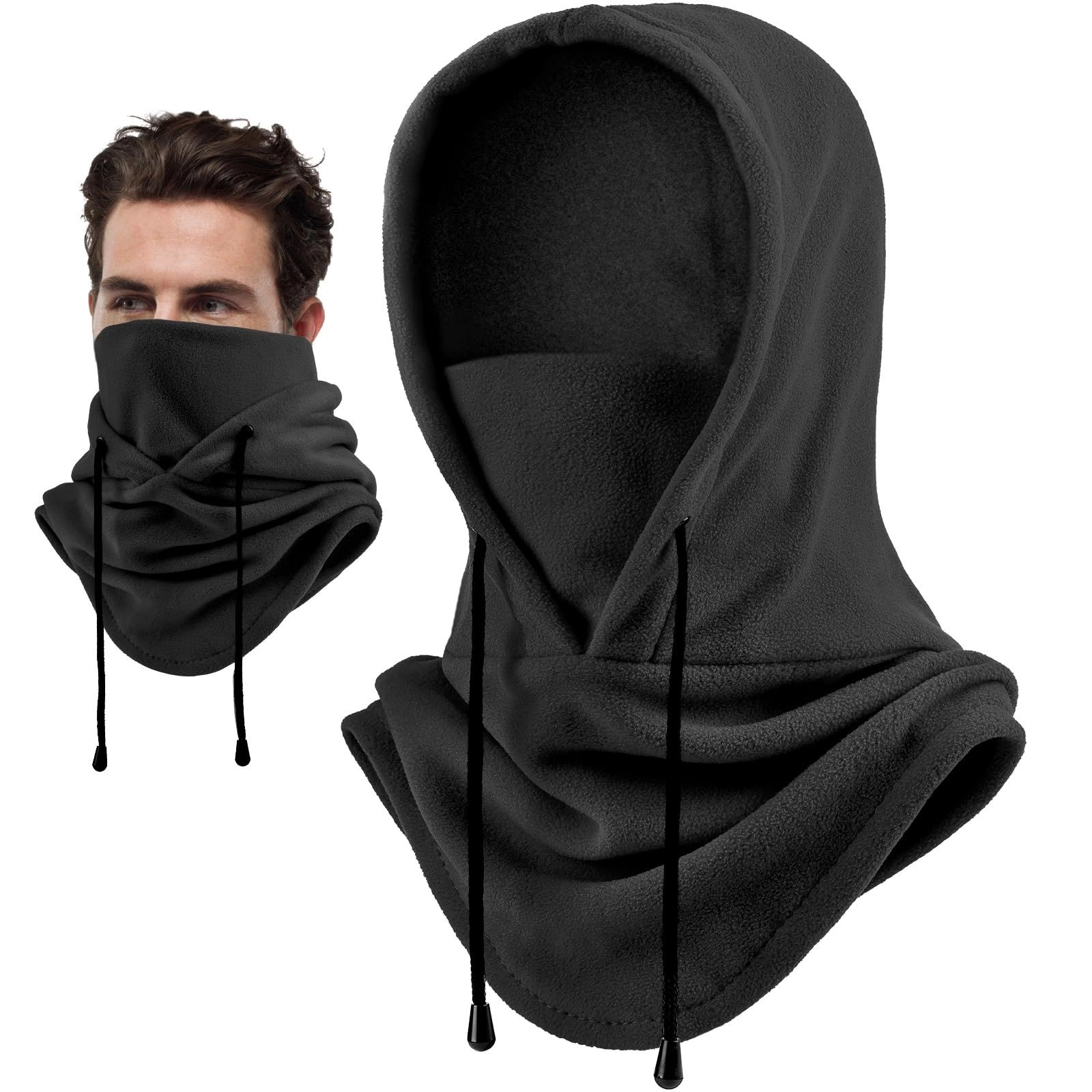 Balaclava Ski Mask for Men Women - Heavyweight Fleece Hood - Winter Hat ...