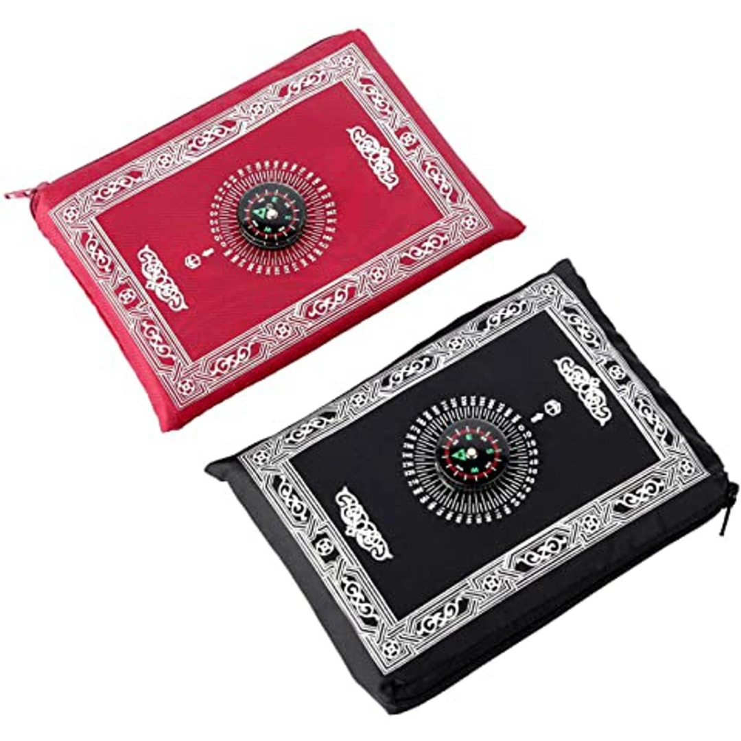 Portable Pocket Prayer Mat Jaynamaz with Qibla Direction Compass ...