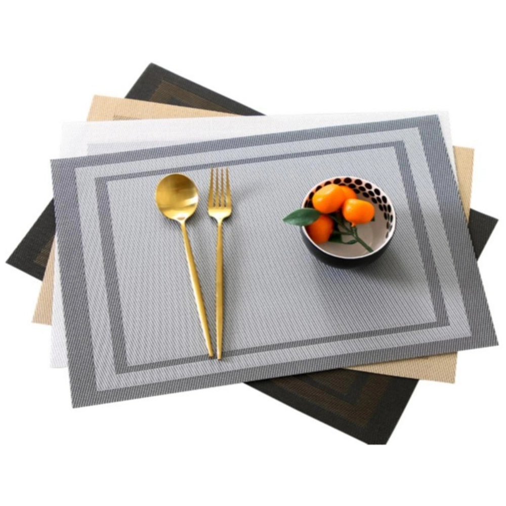 Complete Table Mat 6 Dinning Table Mat With 1 Runner (6+1=7 Pcs) Table Mats Set - Pvc
