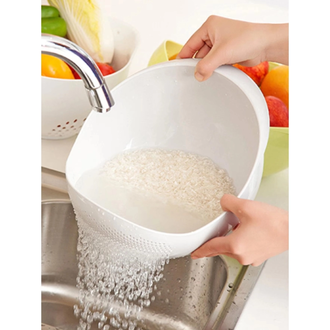 Stainless Steel Food Strainer Stainless Steel Rice Washer Strainer Bowl ...
