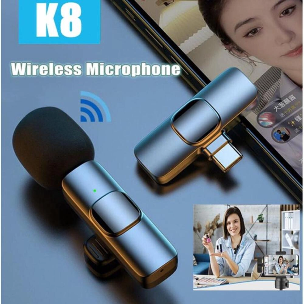 K8 Wireless Microphone Professional Type-C K8 Wireless Lavalier Microphone