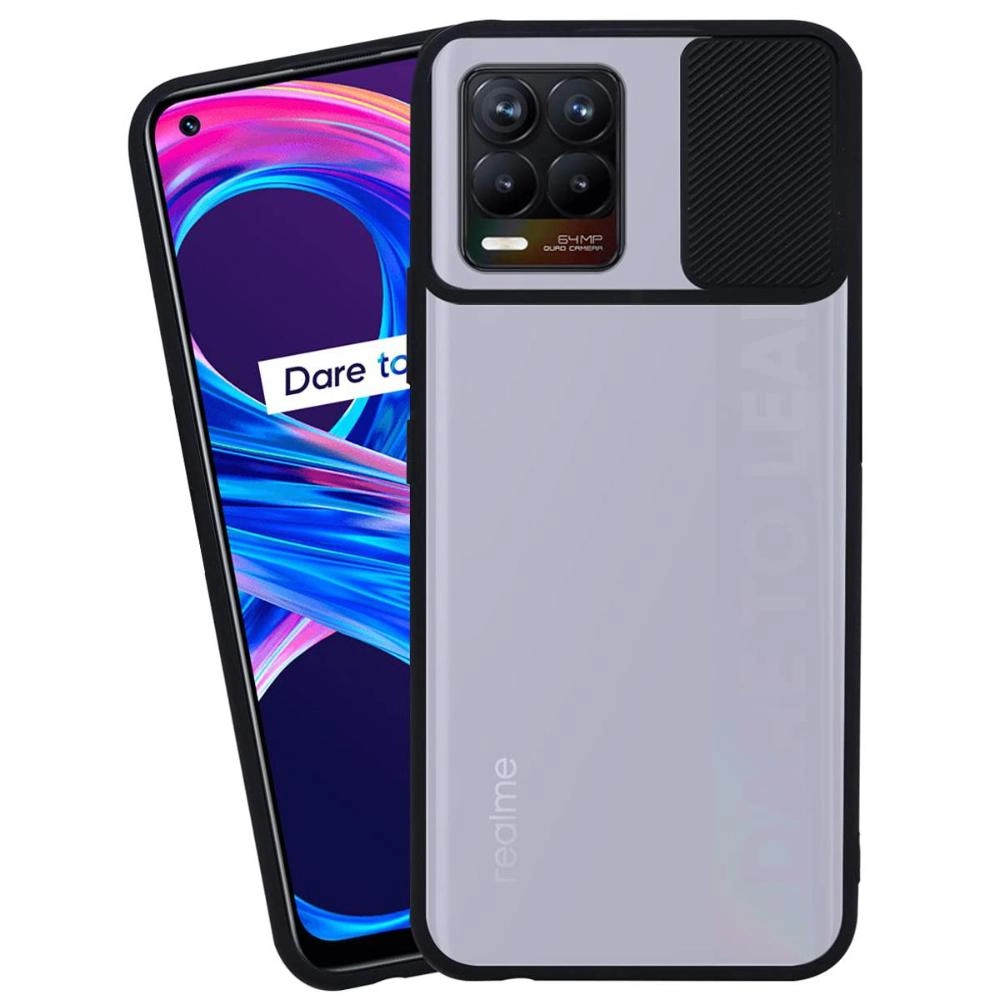 Hello 8 For Realme 8 4G Bounceback Transparent Camera Shutter/Protector Back ...