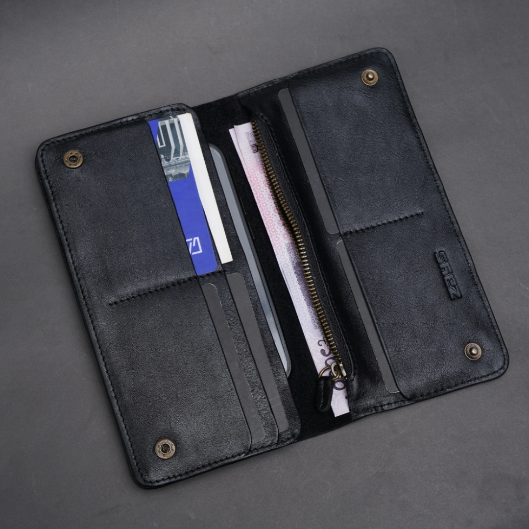 Zays Premium Genuine Leather Long Wallet for Men & Women | Elegant