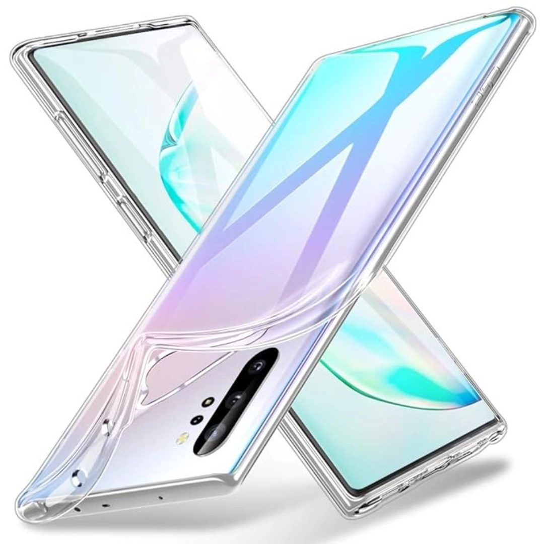 SAMSUNG NOTE 10 PLUS Flexible Clear Transparent Soft TPU Back Case Cover